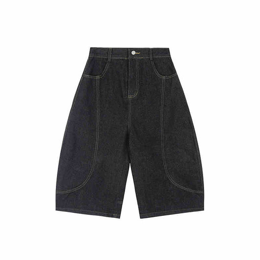 Shorts Vaqueros Sueltos Retro Lavado Vintage para Mujer - Image 2