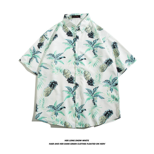 Camisa Hawaiana de Seda Helada para Hombre