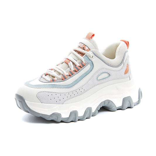 Zapatillas Deportivas Plataforma con Red y Cordones - Estilo Casual Trendy