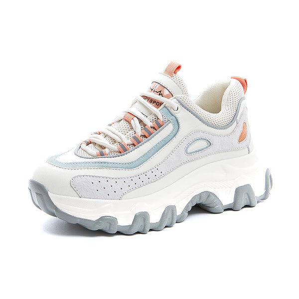 Zapatillas Deportivas Plataforma con Red y Cordones - Estilo Casual Trendy