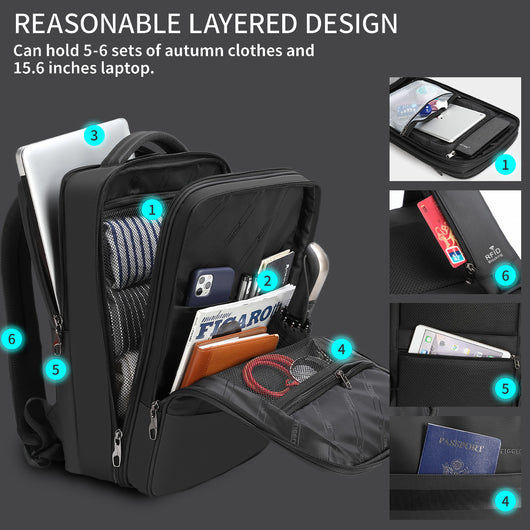 Mochila de Viaje Multifuncional con Compartimento Húmedo y Seco - Image 4