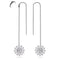 Aretes de Cristal Navideño con Borla - Diseño Copo de Nieve Elegante para Mujer