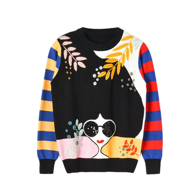 Suéter para Mujer con Diseño de Cara y Lentejuelas - Image 2