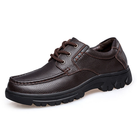 Botas de Trabajo Casual de Cuero Genuino - Zapatos Bajos con Cordones - Image 3