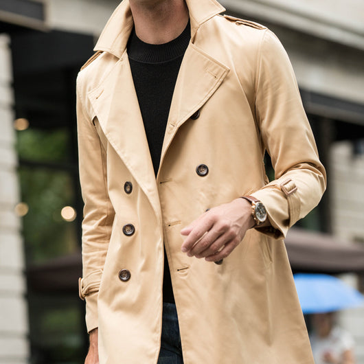 Abrigo Trinchera Casual para Hombre Largo Medio - Image 21