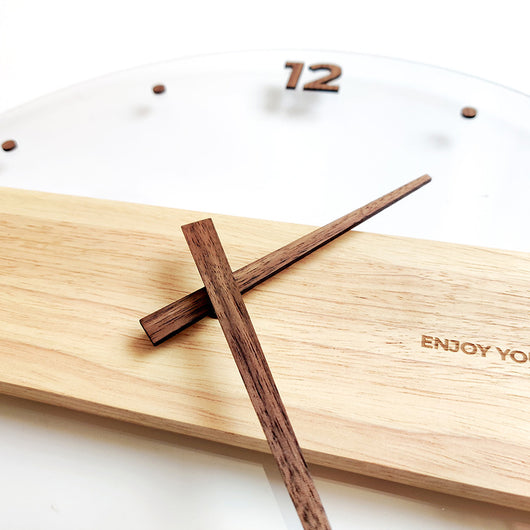 Reloj de Pared Moderno Madera Maciza y Acrílico para Sala - Image 5