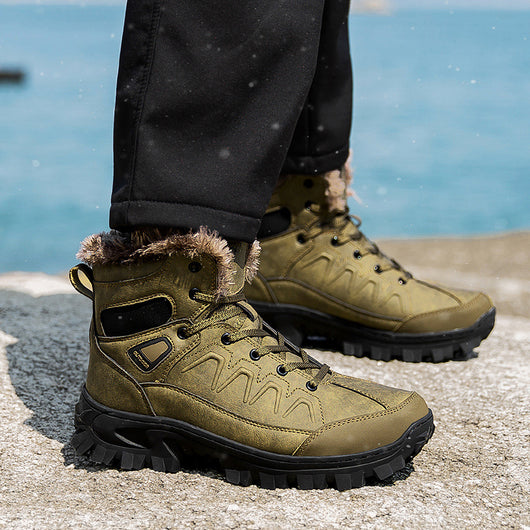 Zapatos Outdoor Altos de Algodón Cálido para Hombre Talla Grande - Image 16