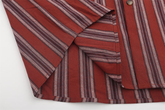 Camisa de Rayas Verticales Estilo Vintage Americano - Unisex Manga Larga - Image 13