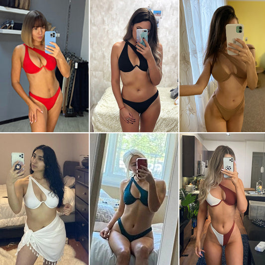Bikini Multicolor con Tela Doble - Traje de Baño Premium