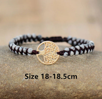Pulsera de Ágata Natural Tejida a Mano - Yoga, Amistad y Amor - Image 13