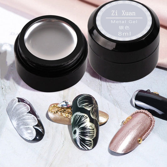 Esmalte de Uñas UV con Acabado Metálico para Nail Art Japonés
