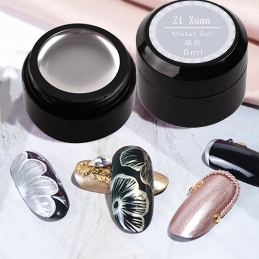 Esmalte de Uñas UV con Acabado Metálico para Nail Art Japonés