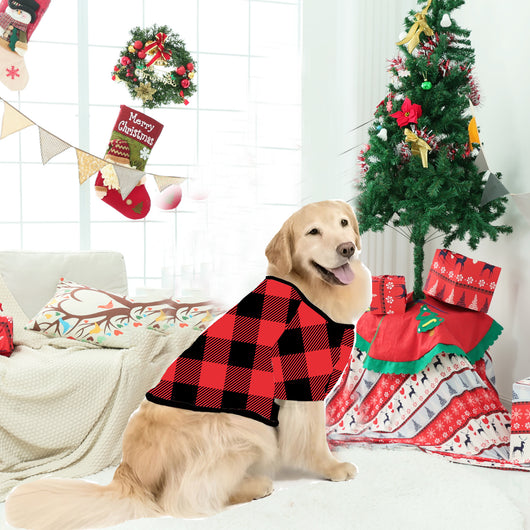 Black and red buffalo plaid Christmas pajama set with a leopard print reindeer snowflake graphic and "Merry Christmas" text. - Image 5