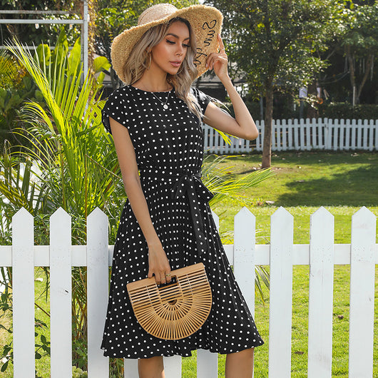 Vestido Midi Plisado Verde Lunares para Mujer - Elegante y Versátil - Image 6