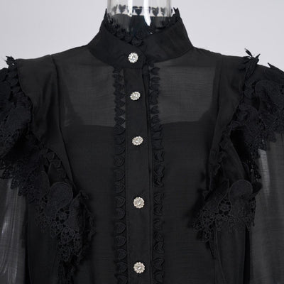 Conjunto de Blusa Manga Larga con Borde Lotus y Falda Midi Cintura Elástica - Image 23