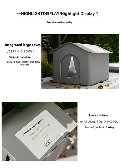 Casa Térmica Impermeable para Gatos Callejeros - Refugio de Invierno - Image 21