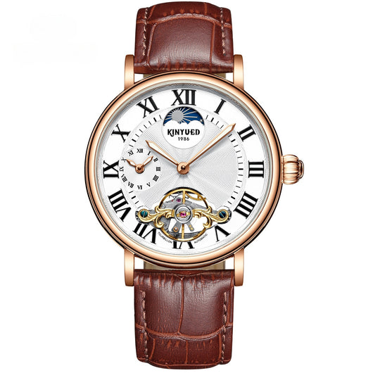 Reloj Automático Tourbillon Hueco con Esfera Luminosa para Hombre - Image 6