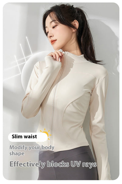 Chaqueta Deportiva para Yoga Mujer Manga Larga Protección Solar Ropa Outdoor - Image 18