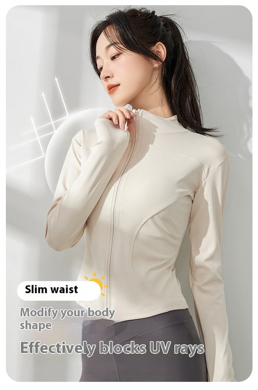 Chaqueta Deportiva para Yoga Mujer Manga Larga Protección Solar Ropa Outdoor - Image 18