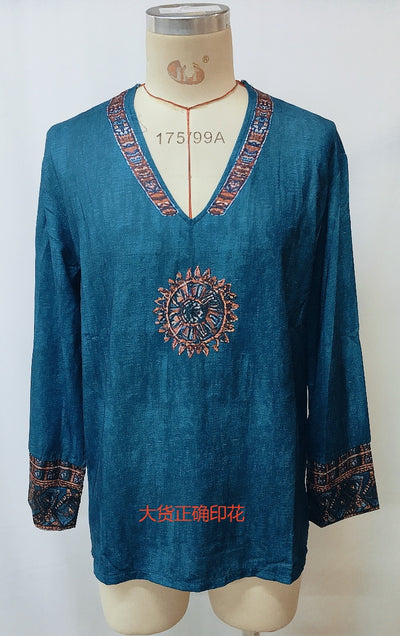 Blusa Boho Vintage de Manga Larga con Estampado Casual - Image 4