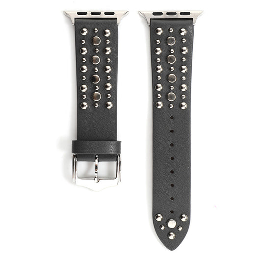 Correa de Cuero Punk con Remaches para Apple Watch - Pulsera de Reemplazo Compatible - Image 8