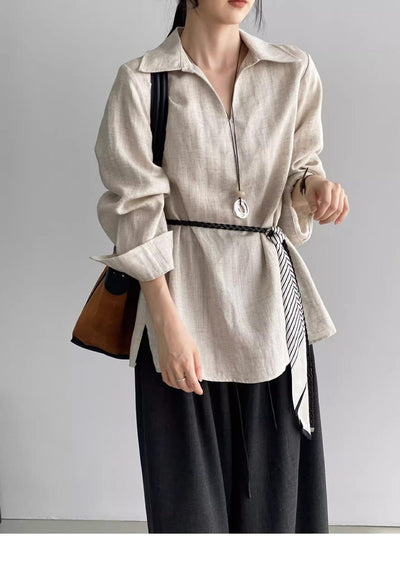 Conjunto de Blusa Casual y Pantalón Ancho con Cintura Elástica - Image 11