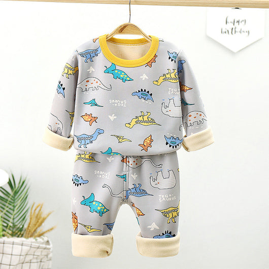 Conjunto de Ropa Térmica Infantil Algodón con Forro Polar Engrosado - Image 6