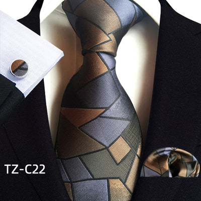 Traje de Tres Piezas Elegante para Hombre con Corbata, Pañuelo y Puños - Image 23