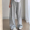 Pantalones de Chándal Vintage con Lazo y Lunares - Pierna Recta Ancha para Mujer