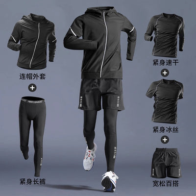 Camiseta Deportiva Ajustada Manga Larga Secado Rápido para Entrenamiento - Image 12