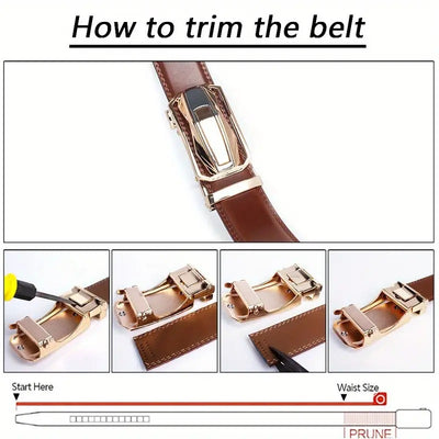Cinturón de Cuero Doble Capa para Hombre - Elegancia Profesional Versátil - Image 7