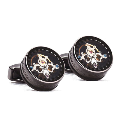 Gemelos Tourbillon Lujo Minimalista Estilo Francés Movimiento Punk - Image 7