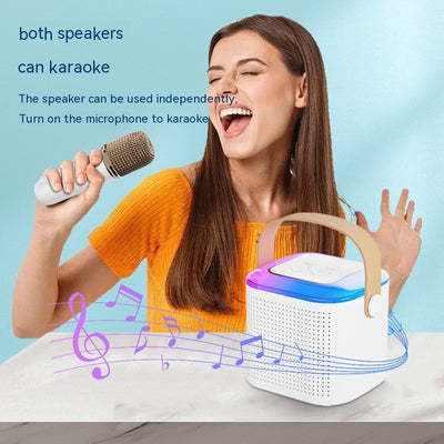 Equipo de Karaoke Bluetooth con Micrófono Inalámbrico Dual y Luces RGB - Image 4
