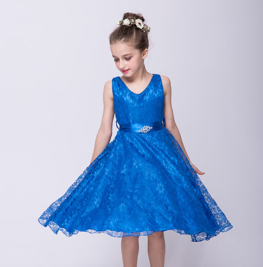 Vestido de Encaje Elegante para Niñas - Estilo Europeo y Americano - Image 8
