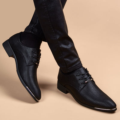 Zapatos de Cuero Formales con Punta Puntiaguda - Estilo Británico Ejecutivo - Image 13
