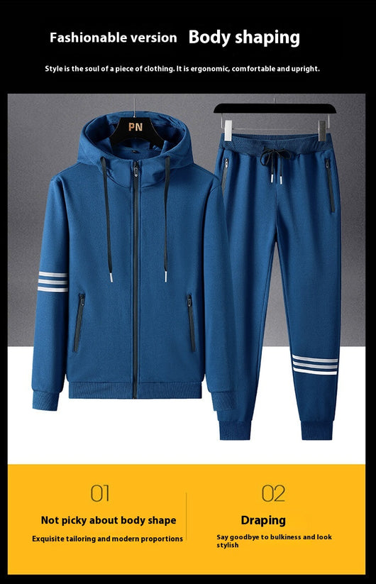 Conjunto Deportivo de Sudadera con Capucha y Pantalón en Algodón Puro para Hombre - Image 16