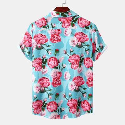 Camisa Estampada Hawaii Beach Ice Silk para Hombre - Image 2