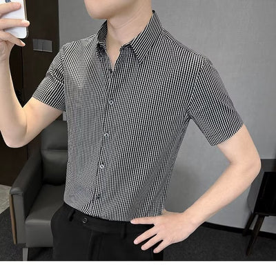 Camisa Cuadros Minimalista para Hombre - Estilo Moderno - Image 16
