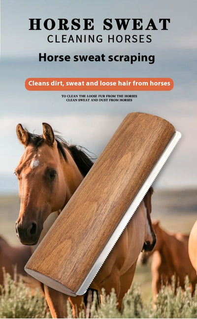 Rascador de Sudor de Madera Maciza 20cm con Borde Serrado para Caballos - Image 14