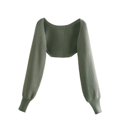 Cardigan Tejido Elegante para Mujer - Blusa Tubo Primavera - Image 7