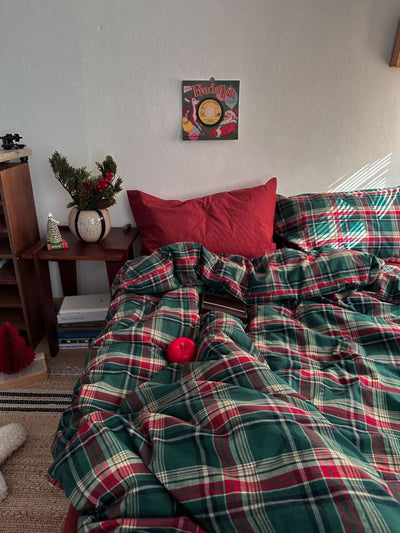 Juego de Cama Navideño Nordic 4 Piezas Algodón Teñido Lavado - Image 10