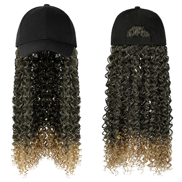 Complemento de Moda Natural con Gorro y Peluca para Mujer