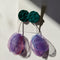 Women's Tulle Exaggerated Flower Stud Earrings A