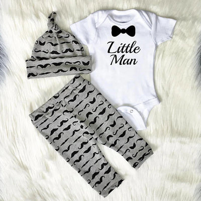 Traje Infantil Elegante con Corbatín, Bigote y Accesorios de Tres Piezas - Image 7