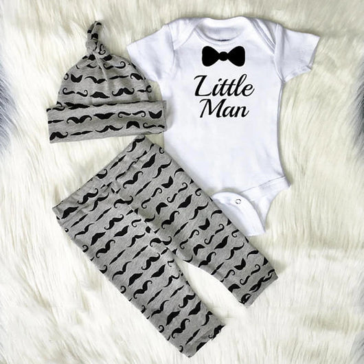 Traje Infantil Elegante con Corbatín, Bigote y Accesorios de Tres Piezas - Image 7