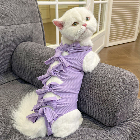Pijama Quirúrgico para Gatos con Cierre de Cordones - Recuperación Post-operatoria - Image 15