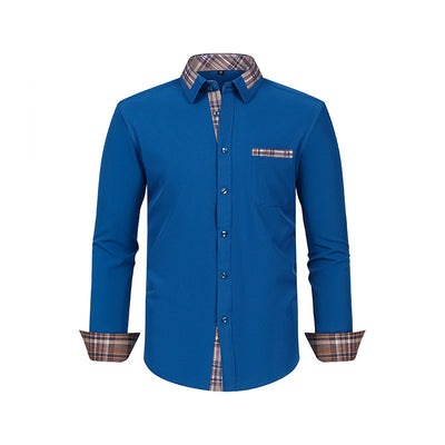 Camisa Manga Larga Hombre con Cuello Floral Patchwork - Image 30