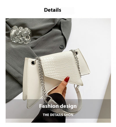 Cartera Cuadrada de Cuero Brillante con Patrón de Piedra para Mujer - Image 31