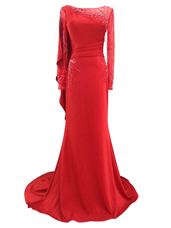Vestido de Noche Elegante Reductor de Manga Larga Premium - Image 3