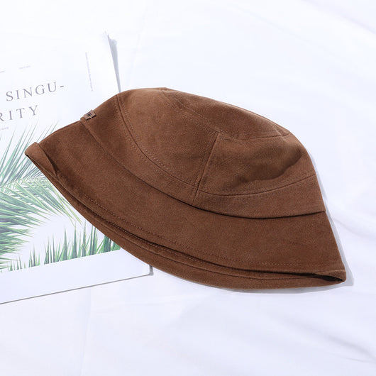Sombrero Tipo Pescador para Mujer Otoño Estilo Moderno Costura Simple Gorro Cubo Algodón Texturizado - Image 6